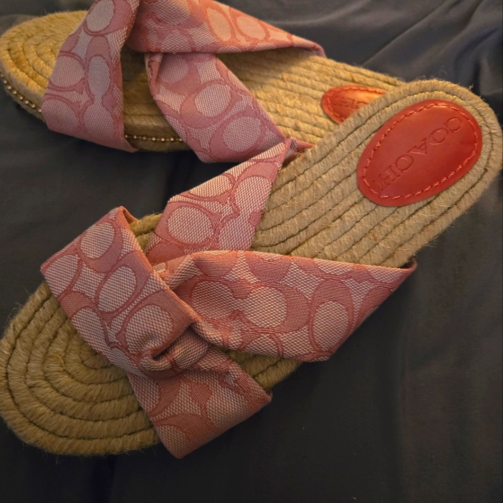 Coach pink sandals